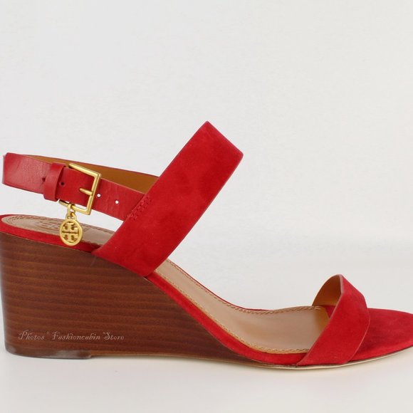 NEW Tory Burch Mini Benton Wedged Sandals–Workwear to Weekend /Wedding or Brunch - Picture 7 of 15